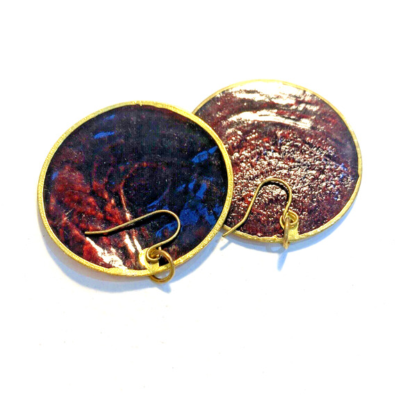 Vintage Pierced Earrings Beachy Casual Drop & Dangle Brown Translucent Shell - Picture 2 of 8